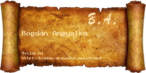 Bogdán Angyalka névjegykártya